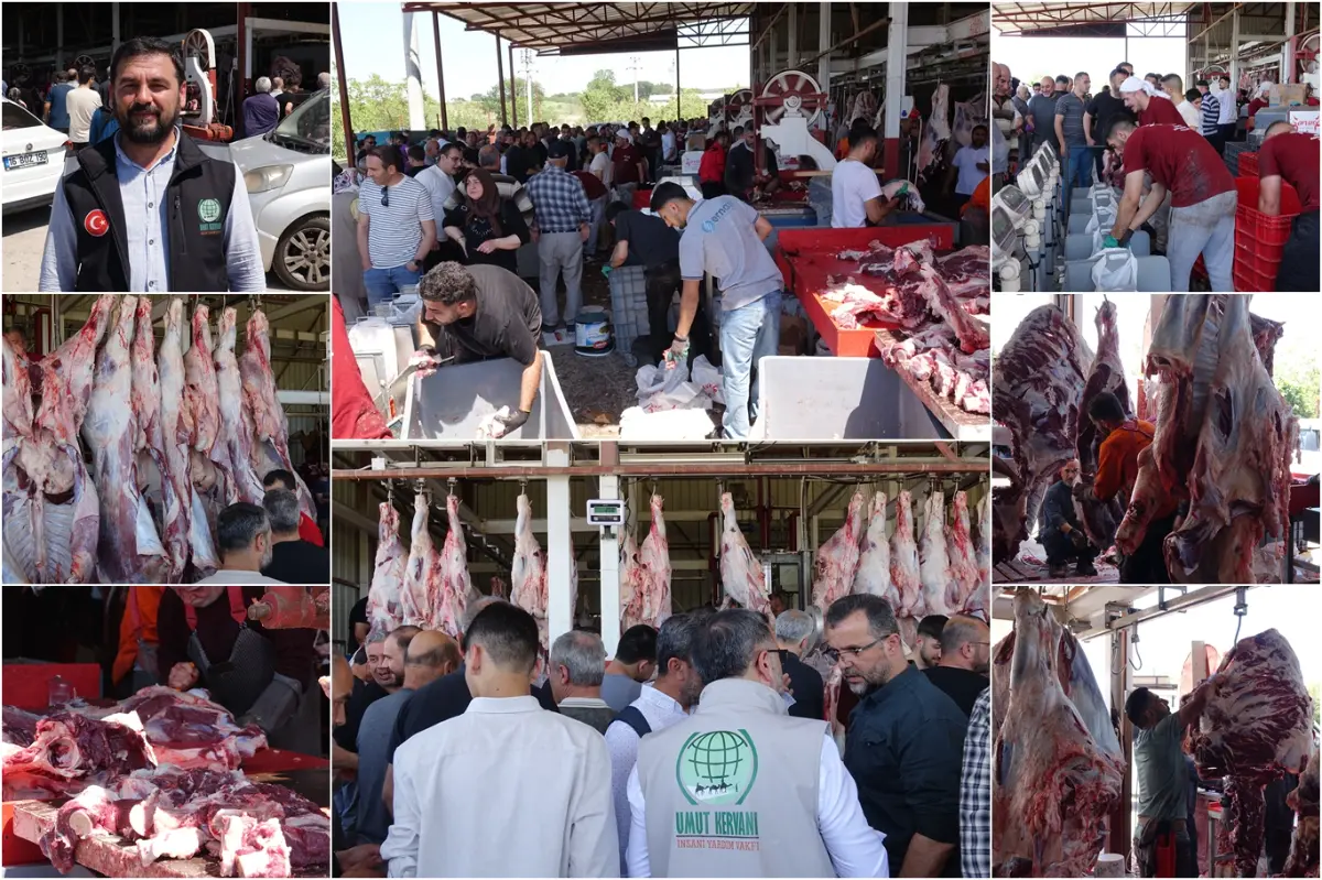 Umut Kervanı’ndan kurban organizasyonu: Yüzlerce ihtiyaç sahibine et yardımı galeri görseli 4
